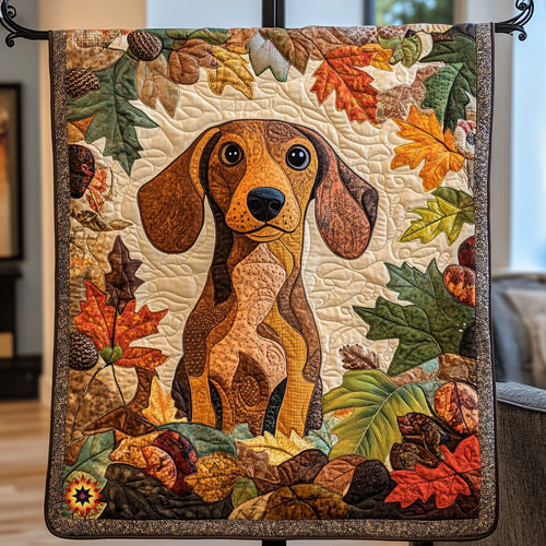 Happy Dachshund WU1211017CL Quilt