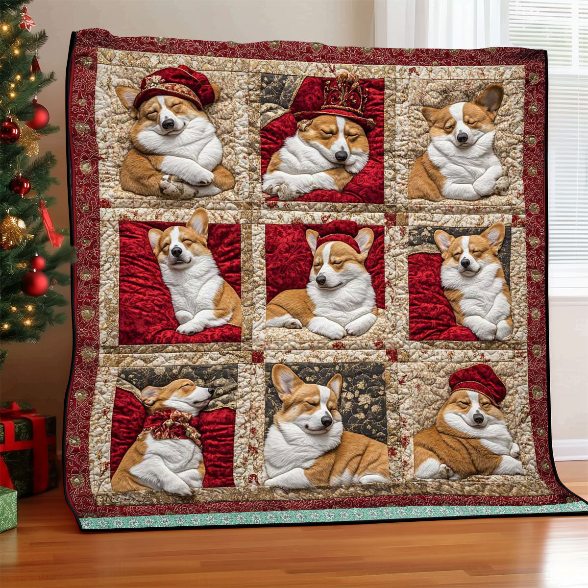 Sleeping Corgi WJ3009025CL Quilt