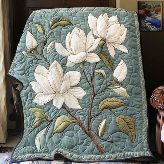 Beatiful White Magnolia WY0303015CL Quilt