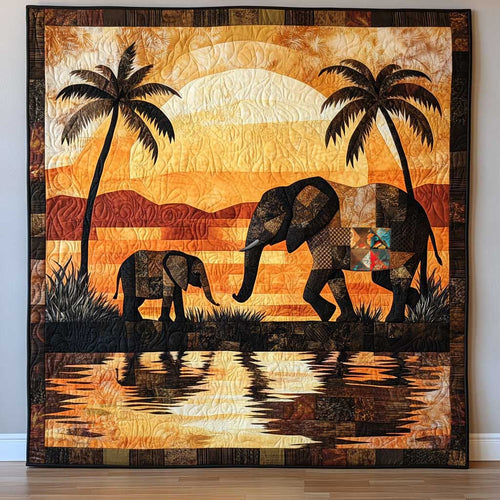 Elephant Family Africa WP2611025CL Quilt