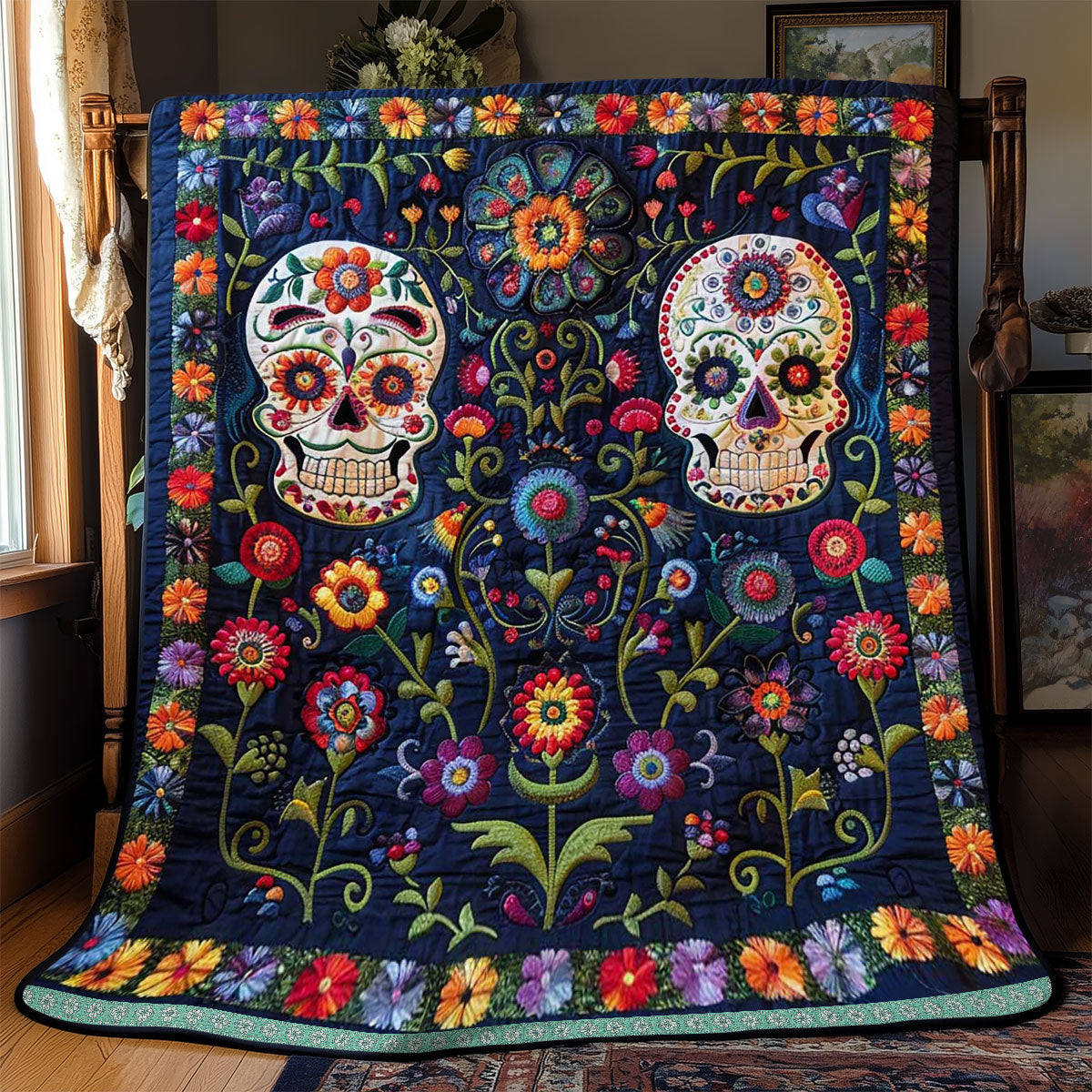 Calavera Sugar Skulls WJ1309027CL Quilt