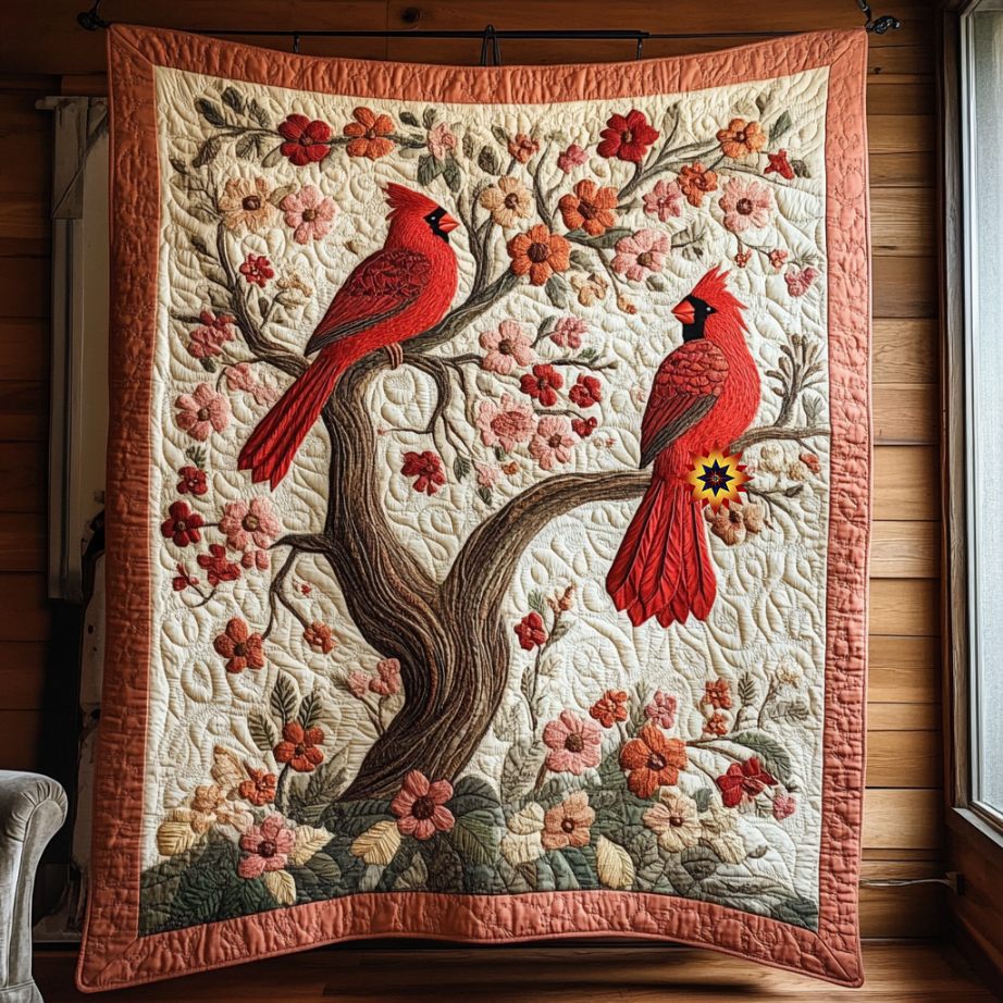 Gorgeous Cardinal WU0411038CL Quilt