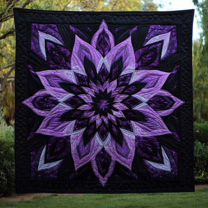 Purple Fantasy Flower WN2709005CL Quilt