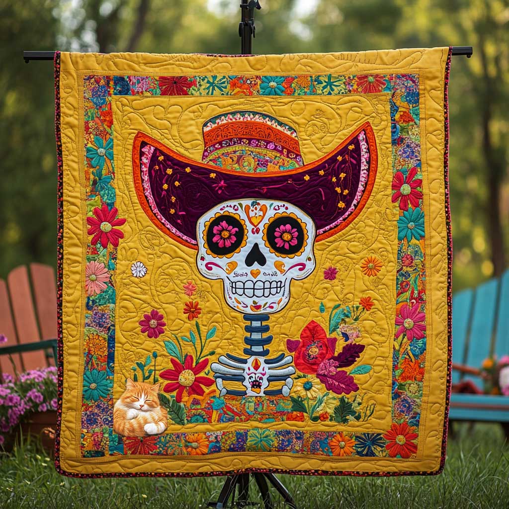 Chihuahua Skull Fiesta WN0910066CL Quilt