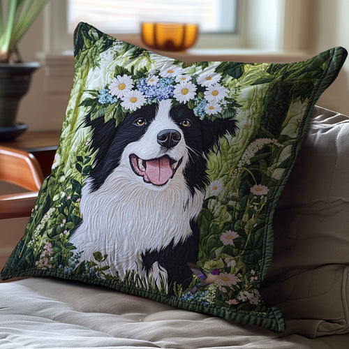 Border Collie In Forest WY2212066CL Quilt Pillow Case