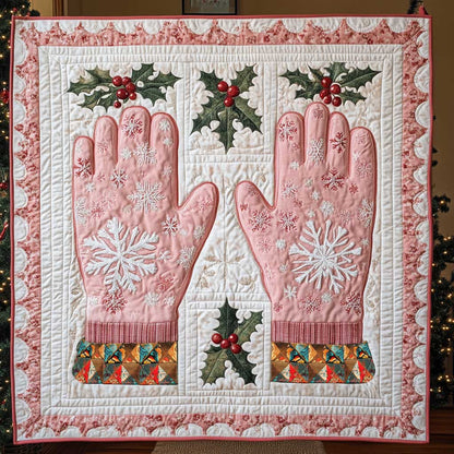 Adorable Pink Mitten WP0711003CL Quilt