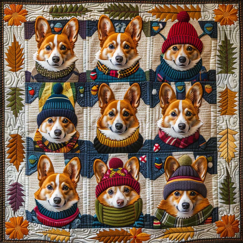 Cute Corgi WJ1309002CL Quilt