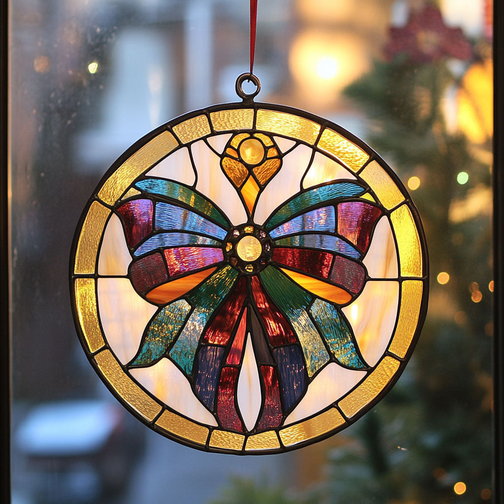 Tie Bow WJ2110044CL Stained Glass Suncatcher