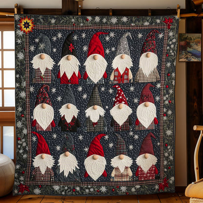 Snowy Night Gnomes WN2011107CL Quilt