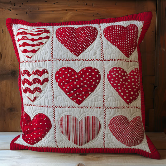 Pink Hearts WY0602095CL Quilt Pillow Case