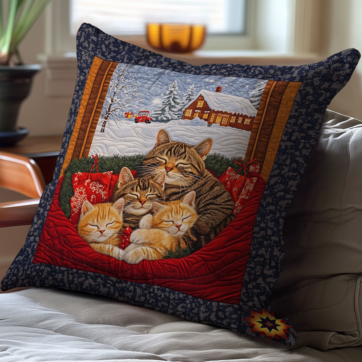 Sleeping Cat WY2911068CL Quilt Pillow Case