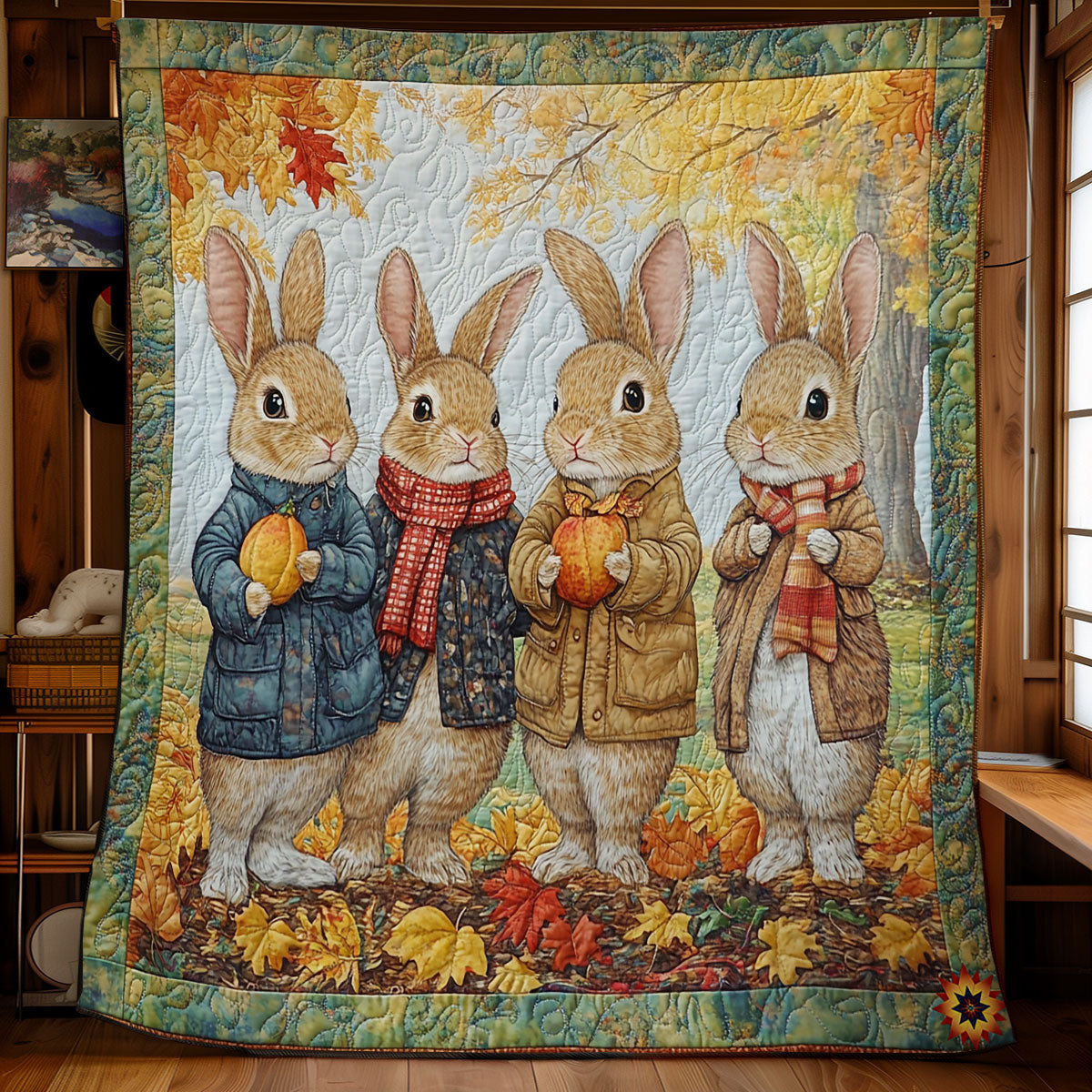 Autumn Rabbit WY1511013CL Quilt