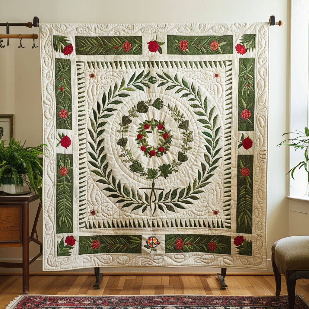 Evergreen Wreath WJ2210015CL Quilt