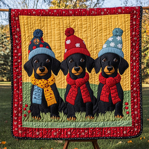 Winter Dachshund WJ1911026CL Quilt