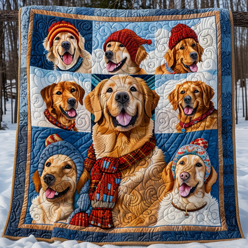 Golden Retriever With Scarf WN1909033CL Quilt