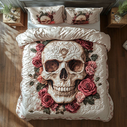 Blooming Skull CW0110030CL Duvet Cover Set