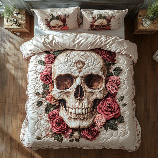 Blooming Skull CW0110030CL Duvet Cover Set