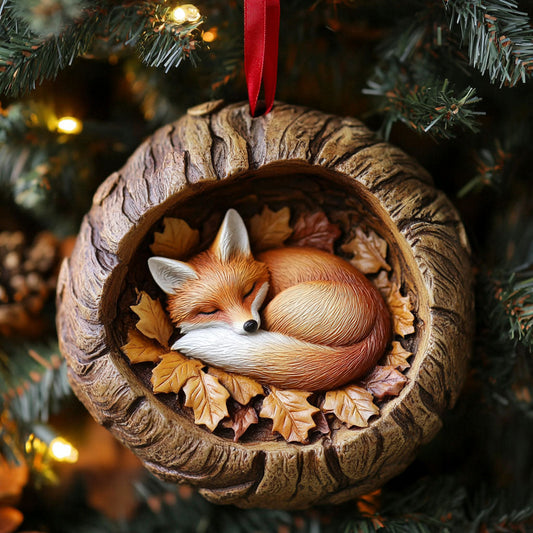 Fox Nap CW0311010CL Christmas Ornament