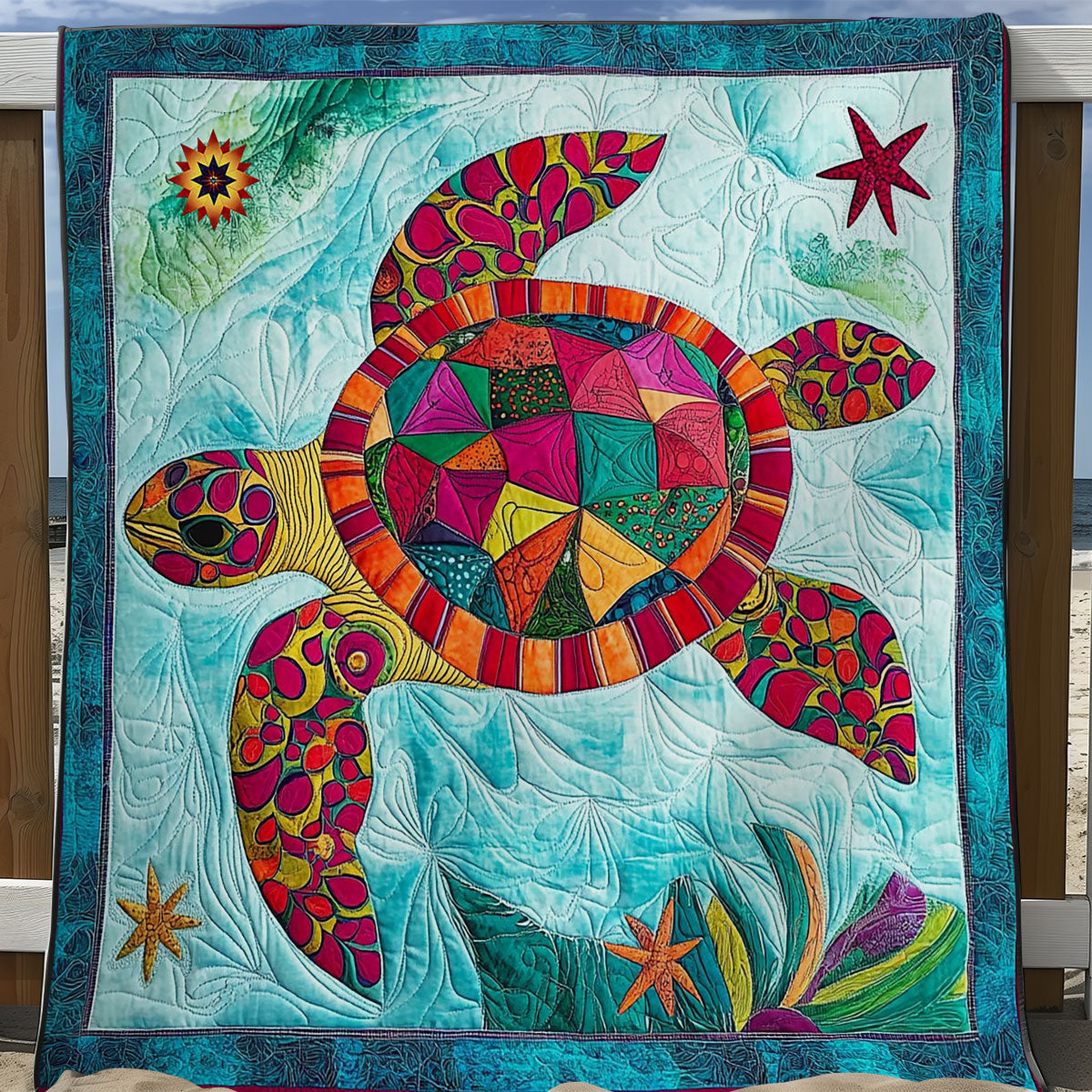 Geometric Shell Turtle WY1112008CL Quilt