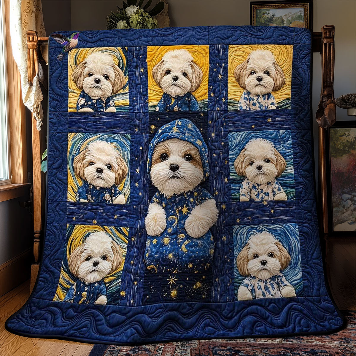 Shih Tzu Night Sky WN0811052CL Quilt