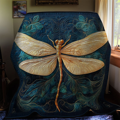 Gold Dragonfly WY0212037CL Quilt