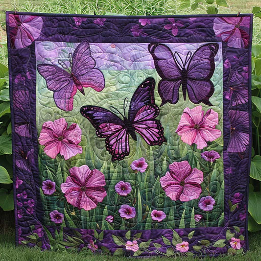 Purple Butterflies WJ2709017CL Quilt