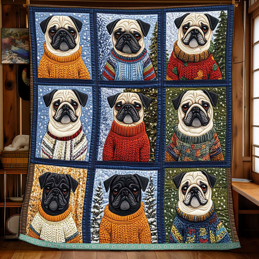 Warmy Day Pug WP1709007CL Quilt