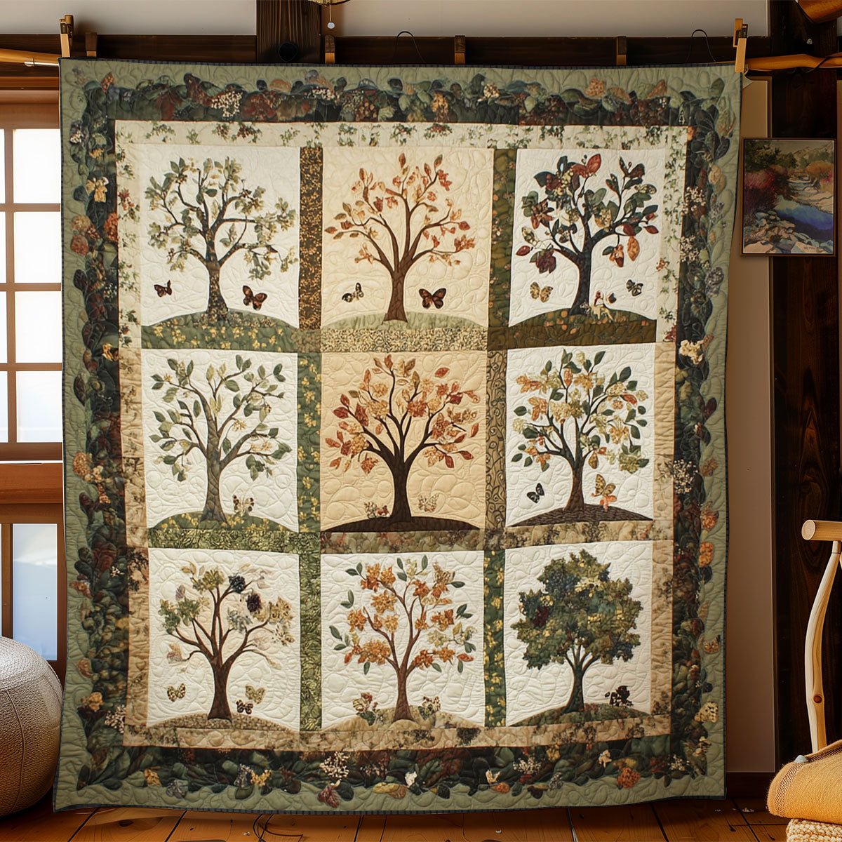 Tree In Natural WY1302057CL Quilt