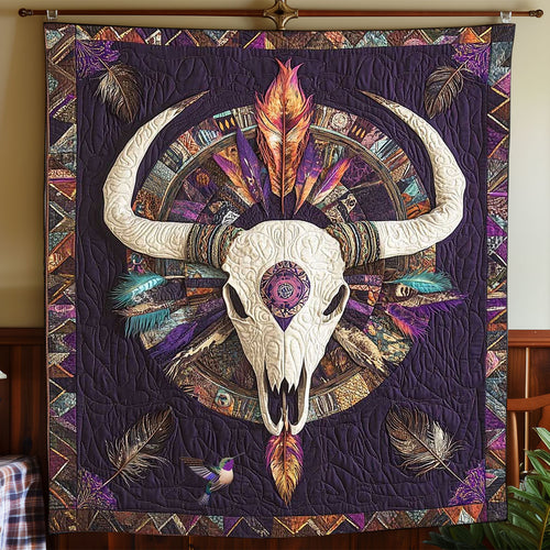 Mysterious Native American Skull WP1012041CL Quilt