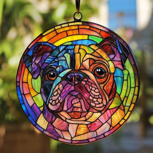 Bulldog WU1010032CL Stained Glass Suncatcher