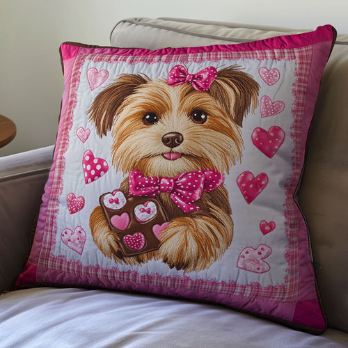 Adorable Yorkshire Terrier WX2512125CL Quilt Pillow Case