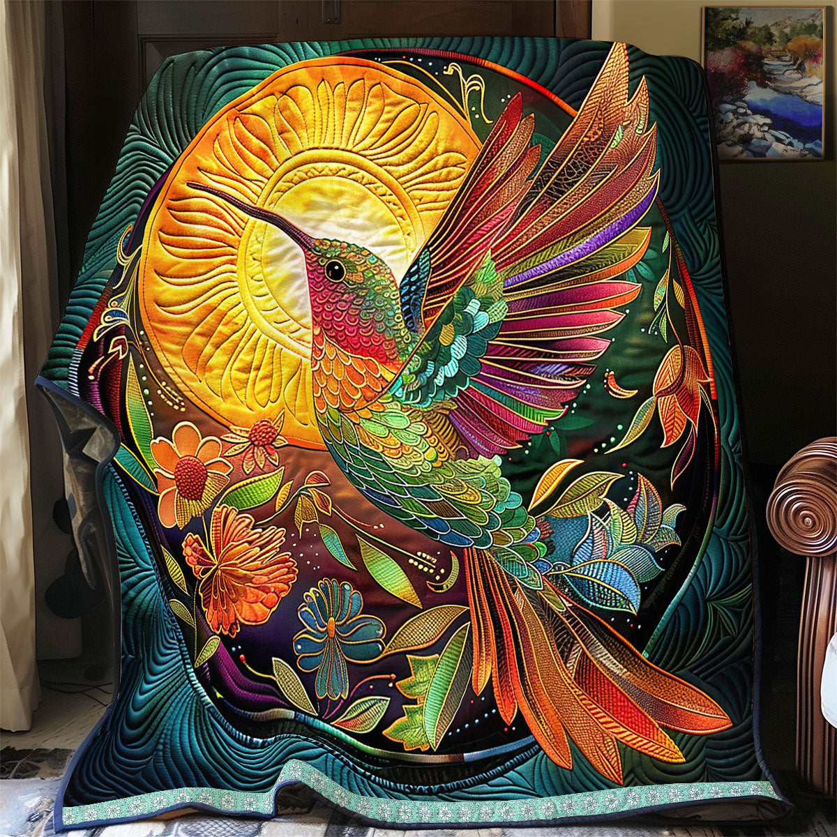 Hummingbird Sunrise Bohemia WP0609028CL Quilt