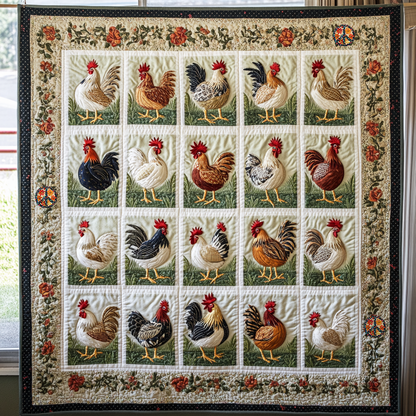 Chicken Garden XR1012005CL Quilt