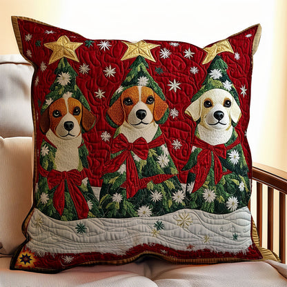 Dog Christmas Tree WY2911054CL Quilt Pillow Case