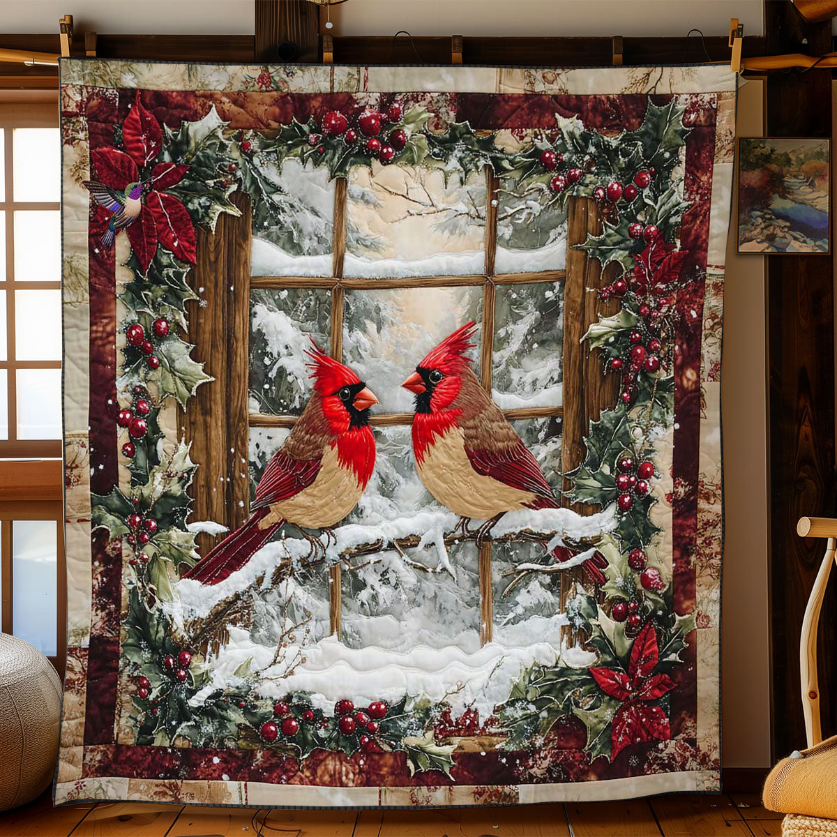 Cardinal Christmas WN0611005CL Quilt