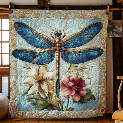 Royal Blue Dragonfly WY1012046CL Quilt