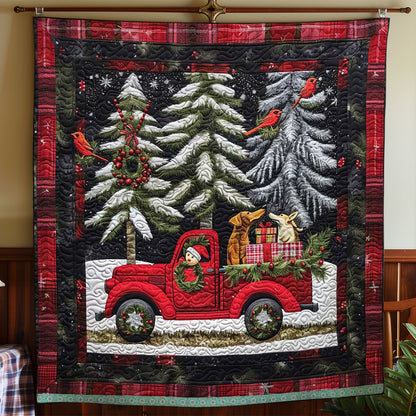 Red Truck And Festive Dachshunds WN1109014CL Quilt