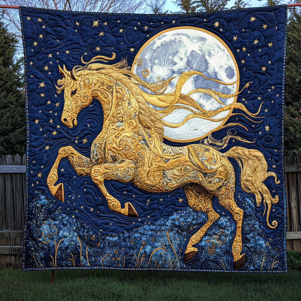 Horse Golden WT0210007CL Quilt