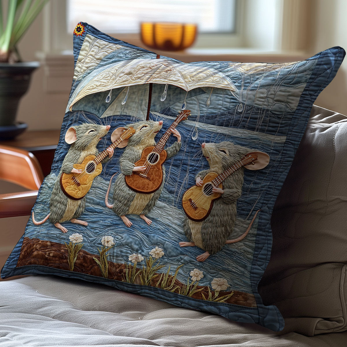 Mouse Music Band WY0101059CL Quilt Pillow Case