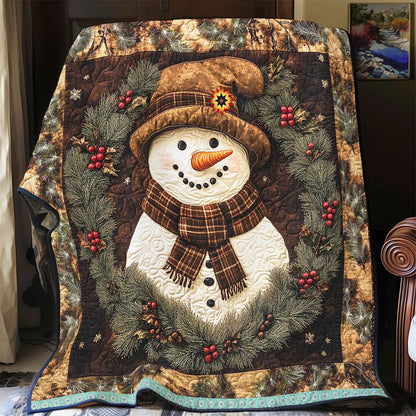 Vintage Christmas Snowman WP1211051CL Quilt