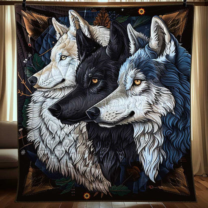 Native American Wolf WJ0710022CL Quilt