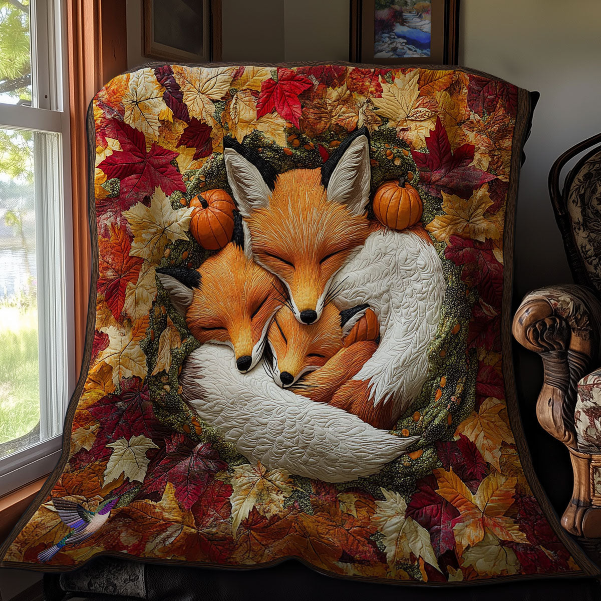 Sleeping Fox Family WY0612024CL Quilt