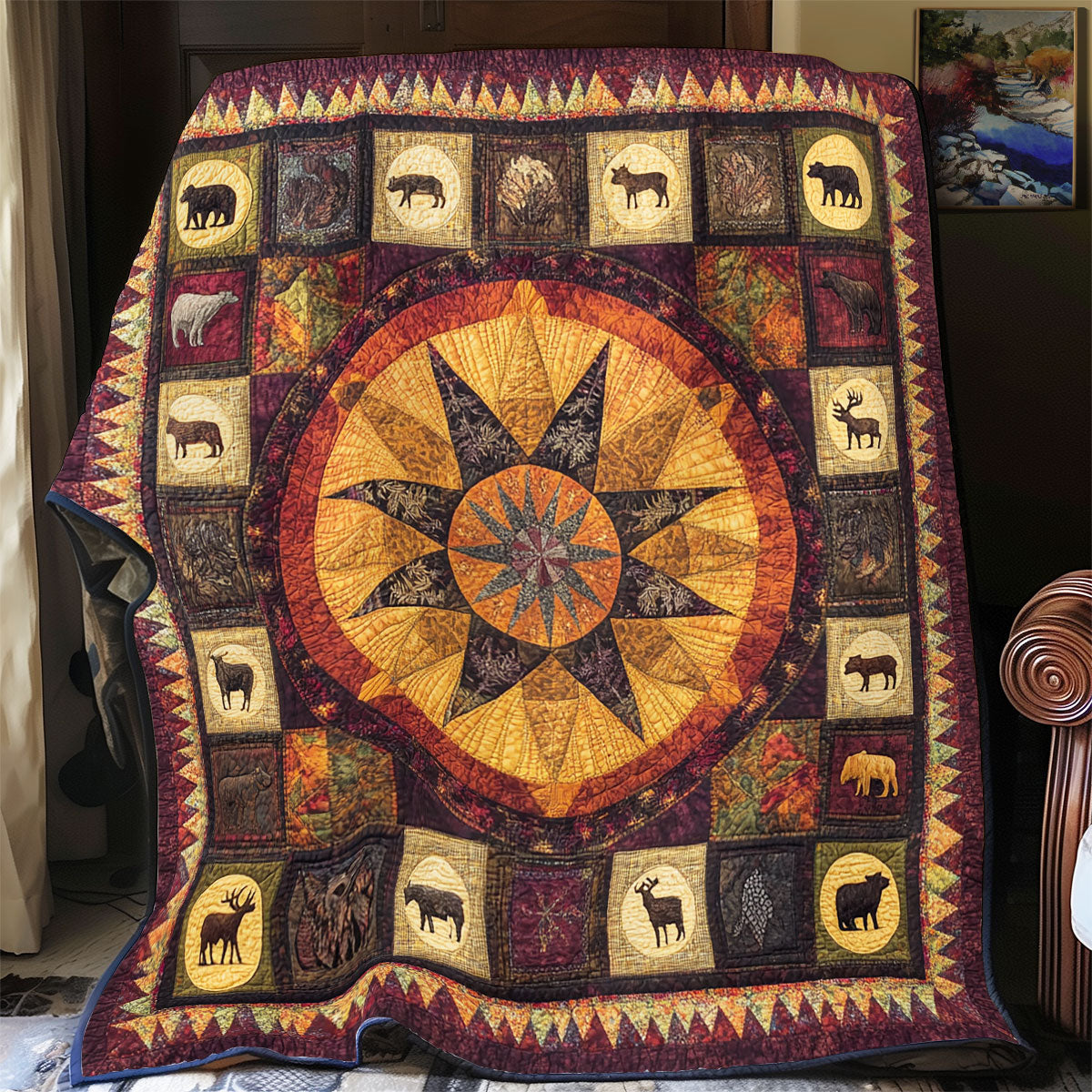 Native American Animal WY0301054CL Quilt