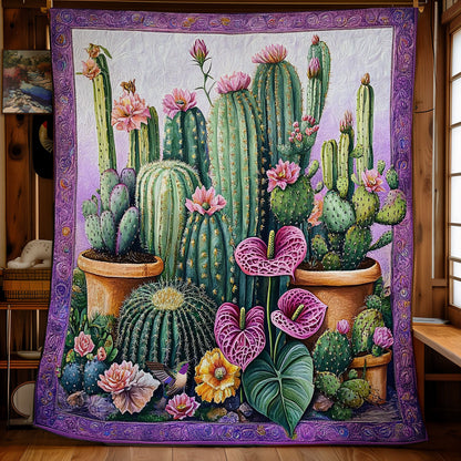Purple Cactus WY2511030CL Quilt