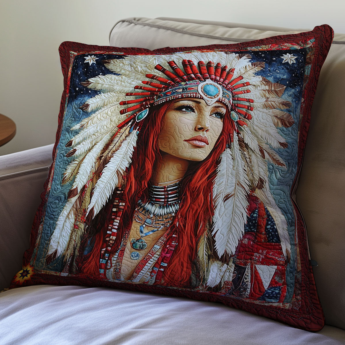 Native American Women WY2711058CL Quilt Pillow Case