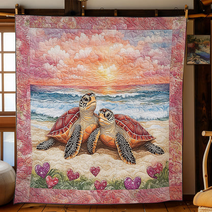 Couple Turtle In Sunset WY1701030CL Quilt