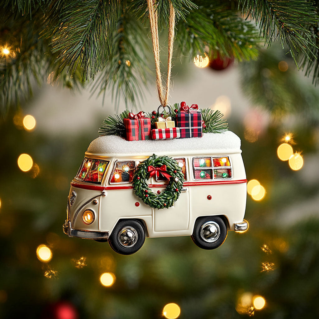 Jolly Drive Camper Van WN0411058CL Christmas Ornament