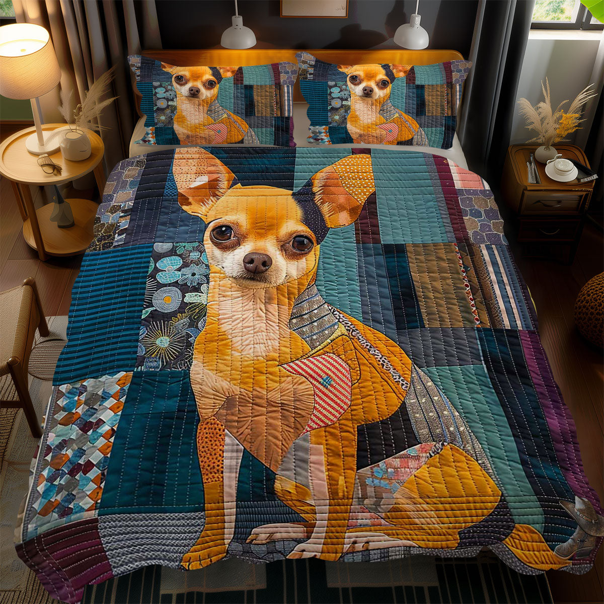 Playful Chihuahua WN1510044CL Duvet Cover Set