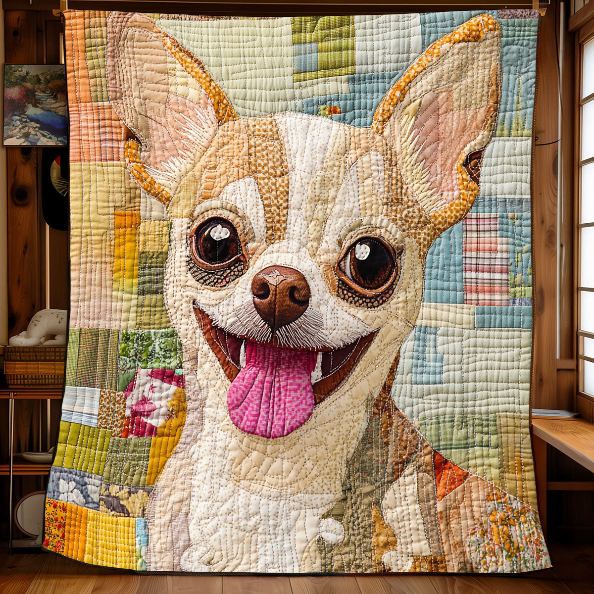 Patchwork Chihuahua XB1303009CL Quilt