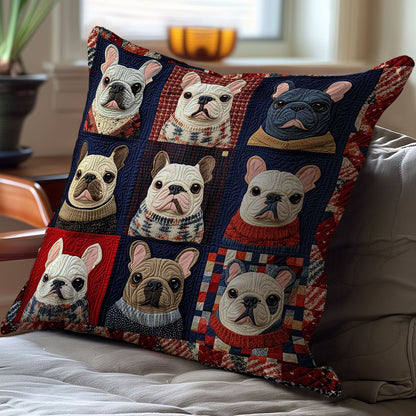 French Bulldog WJ0110032CL Quilt Pillow Case